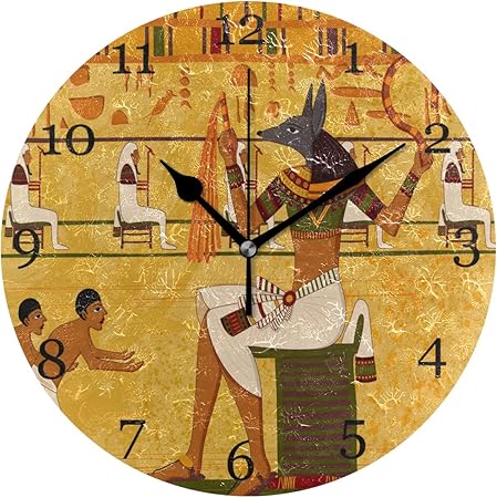 Amazon.com: AUUXVA KUWT Vintage Ancient Egypt Egyptian Wall Clock ...