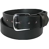 Boston Leather Men's Big & Tall Leather 1 1/2 Inch Bridle Belt, 48, Black