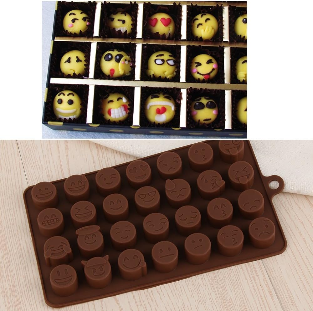 EMOJI Party Chocolate Silicone Mould Fondant Cake Decorating Topper