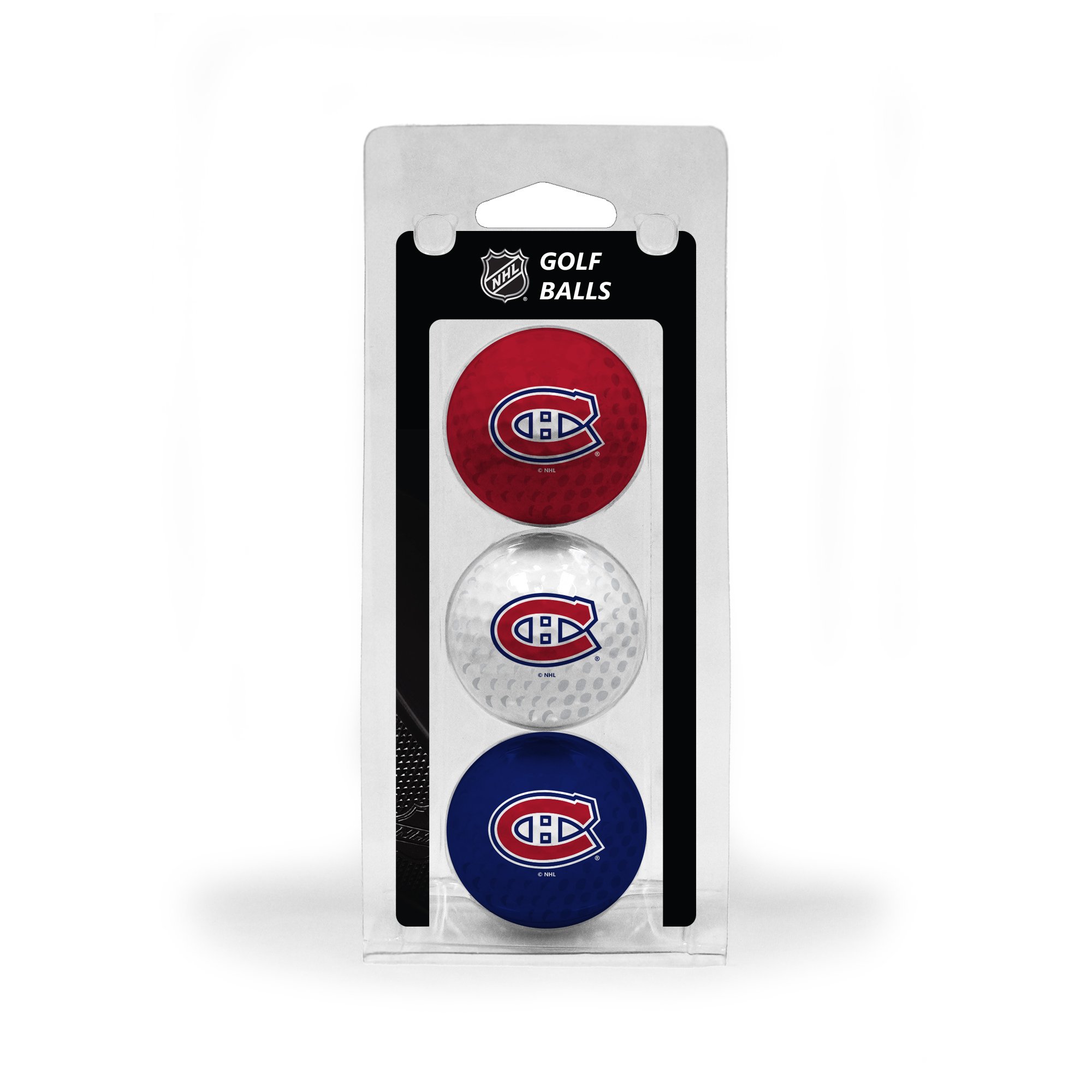 Team Golf NHL Montreal Canadiens 3 Golf Ball Pack Regulation Size Golf Balls, 3 Pack, Full Color Durable Team Imprint