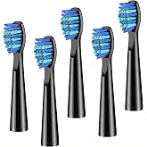 Toothbrush Heads for COSLUS Electric Toothbrush, Replacement Heads for COSLUS C30 C40(DY-108Pro) Sonic Electric Toothbrush,5 Pack (Black)