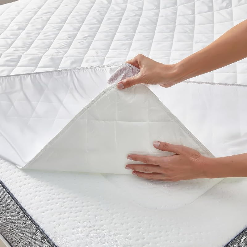Pikolin home - protetor de colchão impermeável acolchoado e respirável silktouch, certificado oeko-tex, para 90 camas, até 32 cm de altura - capa de colchão 90 x 190/200 cm