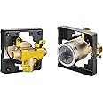 R10000-UNBXHF Shower Diverter Rough-in Valve Replacement Compatible with Delta Faucet MultiChoice Universal Tub and Shower Valve Body for Tub Faucet Trim Kits,Brass Construction (2 Count)