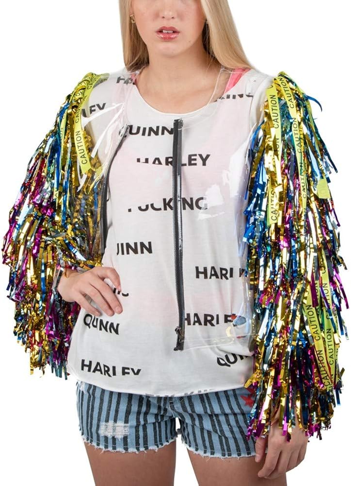 Amazon Com Bioworld Harley Quinn Birds Of Prey Inspired Jacket Clothing
