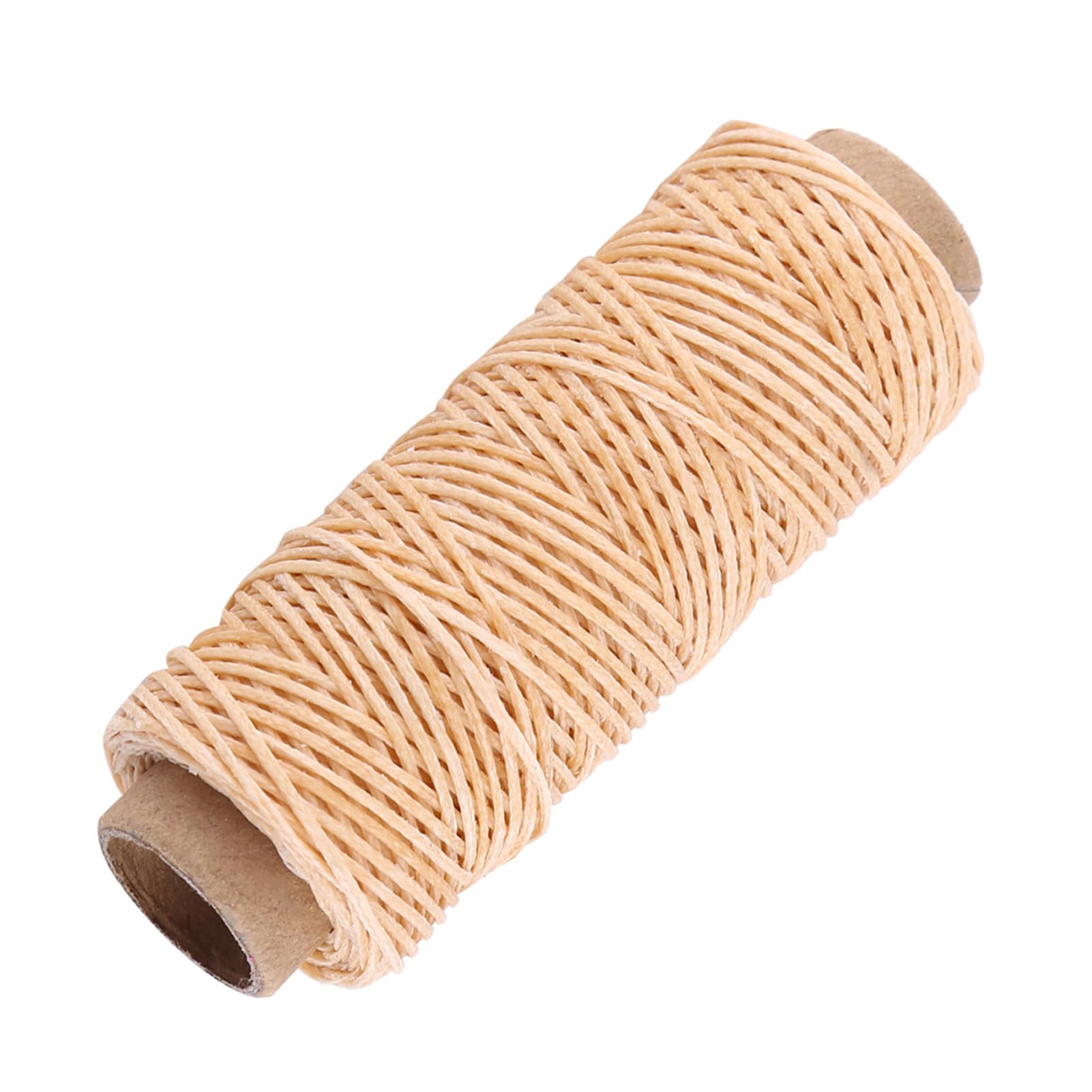 FTVOGUE Waxed Sewing Thread Colour Spools Leather Shoe Hand Stitching Crafts 150D 50m(Beige)