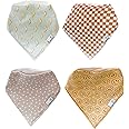 Copper Pearl Baby Bandana Bibs - 4 Pack Soft Cotton Baby Bibs for Drooling and Teething, Absorbent Drool Bibs for Baby Girl and Boy, Adjustable to Fit Newborns to Toddlers, Tons of Styles (Vance)