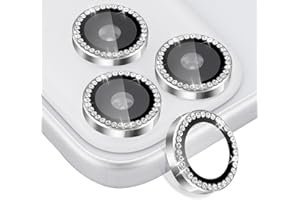 Rayorcon Camera Lens Protector for iPhone 17 Pro/17 Pro Max, Aluminum Alloy Tempered Glass Lens Protector with Installation Frame Fits for iPhone 17 Pro/17 Pro Max (Diamond Silver)