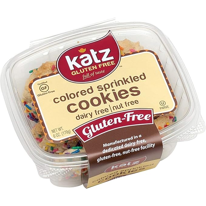 Katz Gluten Free Colored Sprinkle Cookies | Dairy, Nut and Gluten Free | Kosher (1 Pack, 6 Ounce)
