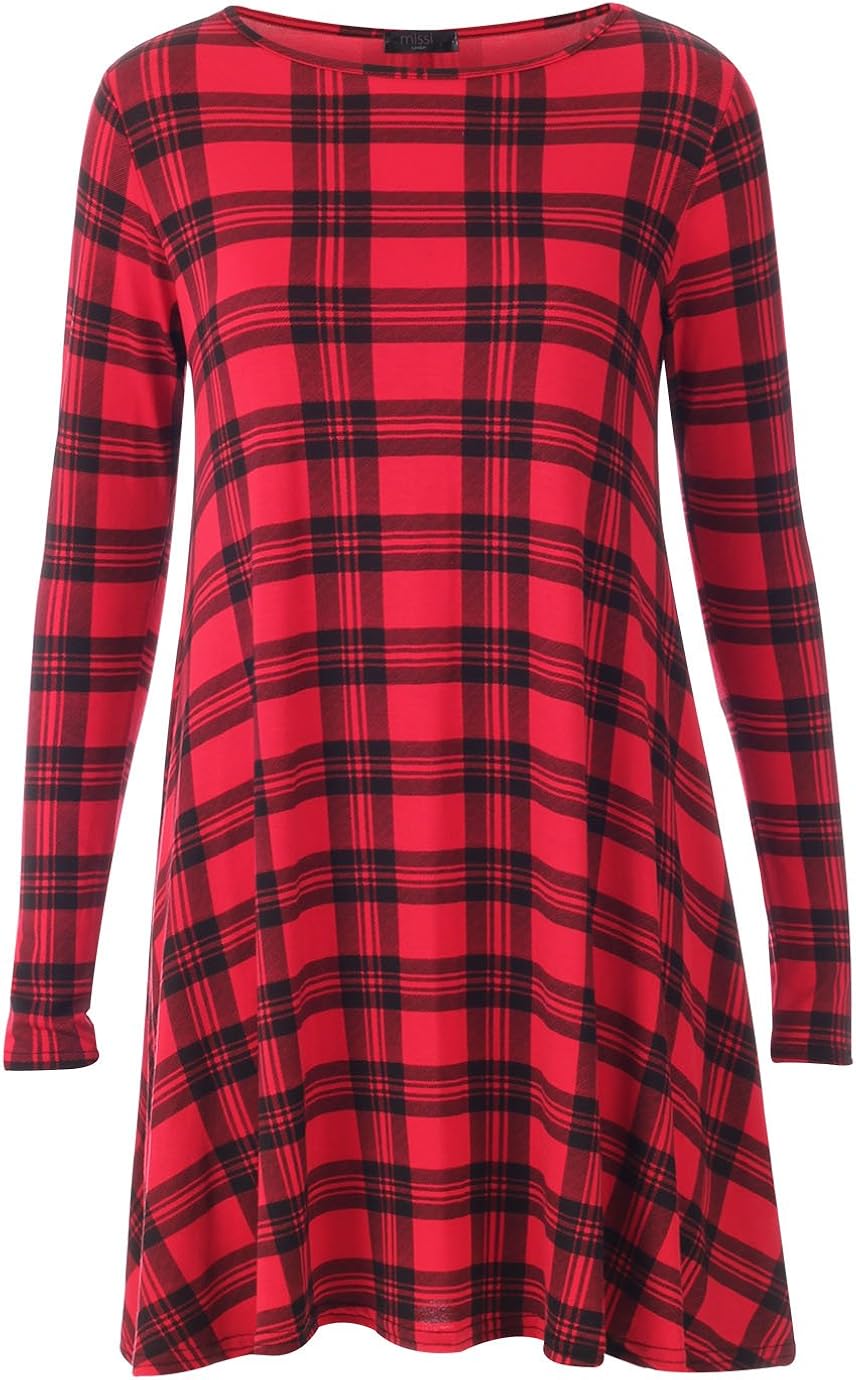red tartan skater dress