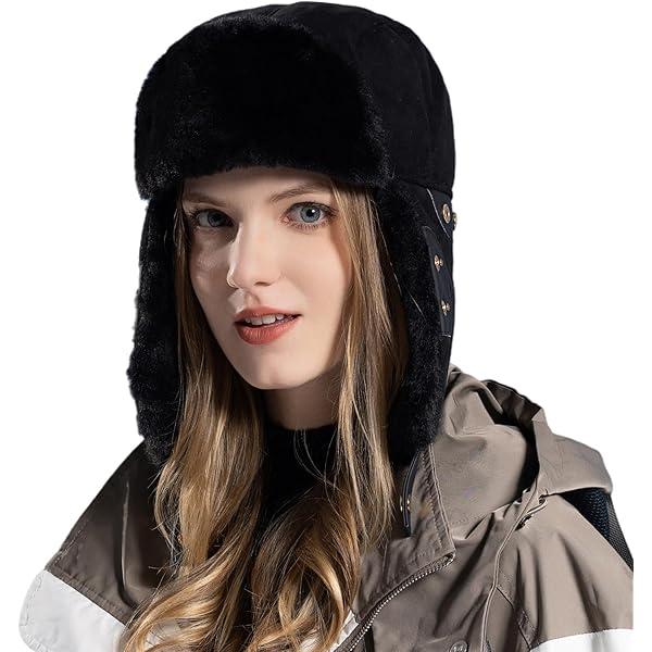 HUAMULAN Winter Trapper Hat – Ushanka Ear Flap Hat, Windproof & Warm For Cold Weather