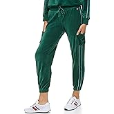 Tommy Hilfiger Womens Drawstring Waistband Velour Cargo Jogger