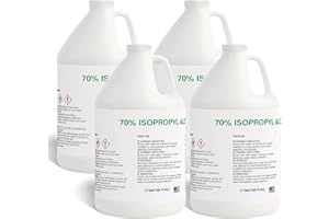 FIVE STAR MATERIALS RESOURCES Isopropyl Alcohol 70% | 70 Percent Rubbing Alcohol |High Purity Multipurpose Cleaner and Solvent - Home, Labs, Commercial Use | 4 Gallon | USP Grade