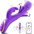 Dildos Vibrator Sex Toys for Women, G-Spot Rabbit Vibrators with 12 Flapping & 12 Vibrating Modes Adult Toys, Anal Vibrating 