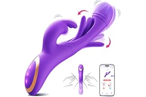 Dildos Vibrator Sex Toys for Women, G-Spot Rabbit Vibrators with 12 Flapping & 12 Vibrating Modes Adult Toys, Anal Vibrating 
