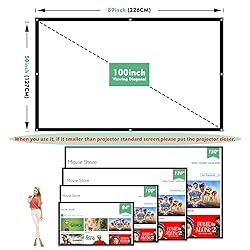 Projector Screen 100 inch, Taotique 4K Movie