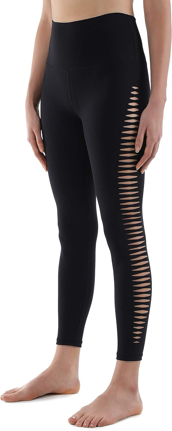 Blooming Jelly Womens Cutout Ripped Leggings High Waisted