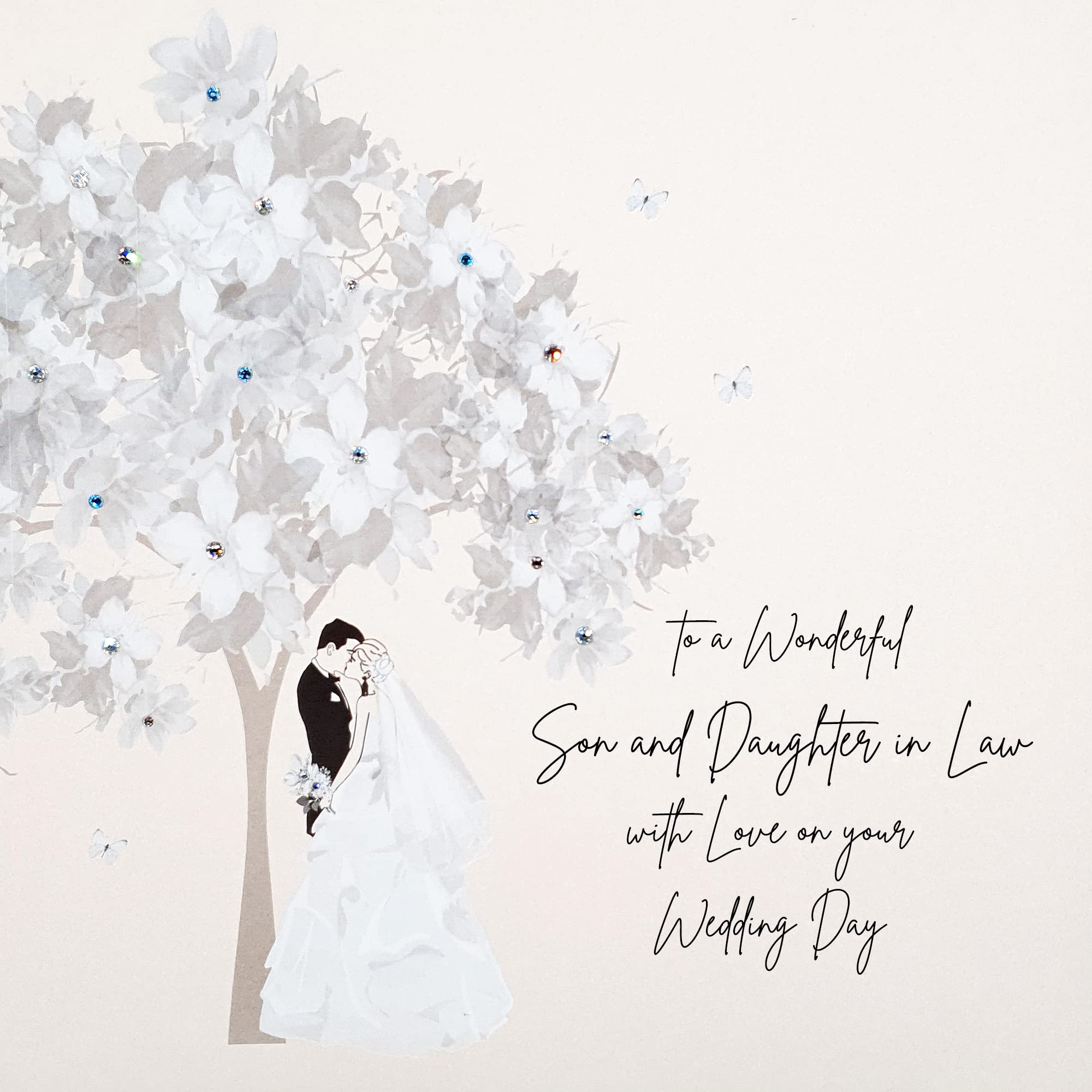 Five Dollar Shake Large Wedding Card To a Wonderful Son and Daughter in Law, with Love on your Wedding Day - WKL9