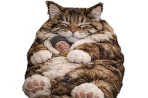 Cat Sleeping Bag for Humans,Adorable Cats Envelopes Sleeping Bag,Cat-Shaped Plush Sleeping Bag, Washable Cats Sleep Bags for 