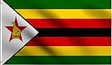 DMSE Zimbabwe Flag 3X5Ft Foot 100% Polyester 100D
