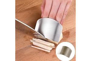 Stainless Steel Finger Guard for Cutting Kitchen Finger Protector Safe Knife Guard Tool for Slicing and Chopping (2pc)