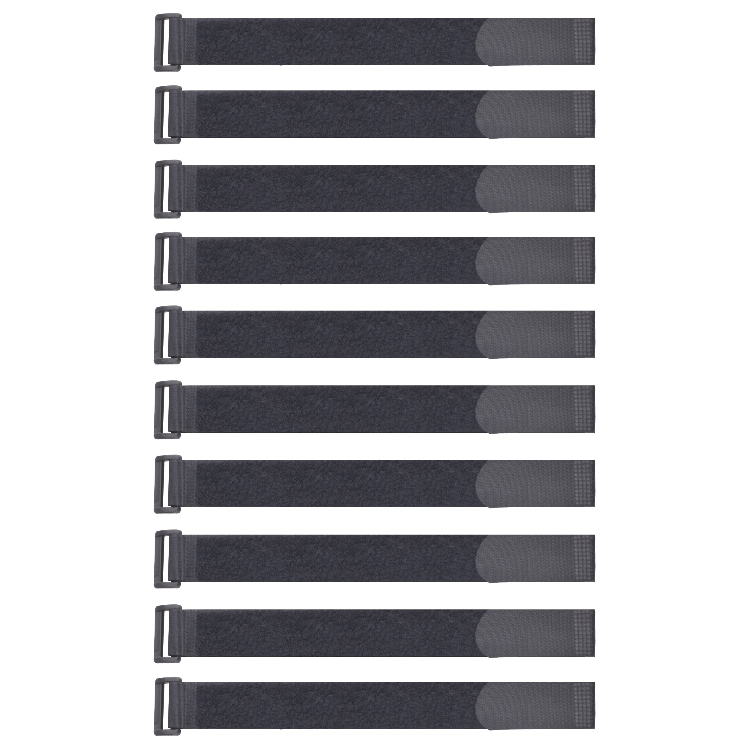 Azarxis Reusable Fastening Cable Ties Set 20 30 40cm Cinch Straps with Adjustable Hook and Loop Cord for Keeping Cords Ropes Wires Secure Organized Tidy with Heavy Duty Buckle (30 cm - 10 PCS)