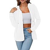 CAENP Women's Long Sleeve Fleece Zip-Up Hooded Jacket for 2025 Autumn/Winter Fashion Lightweight Sportswear