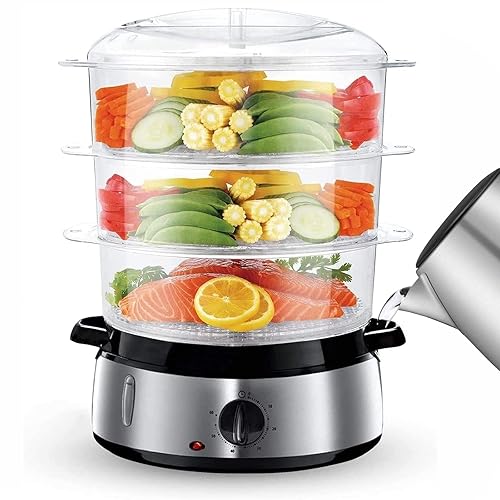 FOHERE Electric Food Steamer for Cooking, Vegetable Steamer 800W