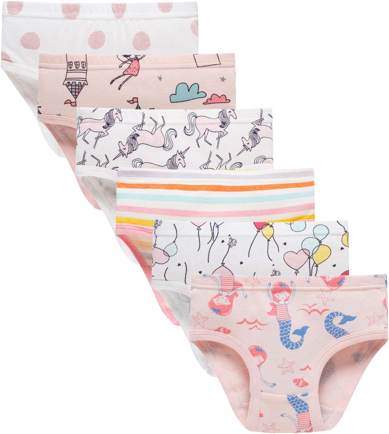 HahanBaby Soft Cotton Panties Cotton Little Girls Underwear Toddler Briefs