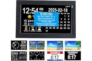 LICAEVEY 10.1 Inch Smart WiFi Digital Clock, Large Touch Screen Display with Weather Updates, Temperature Humidity, Medicatio