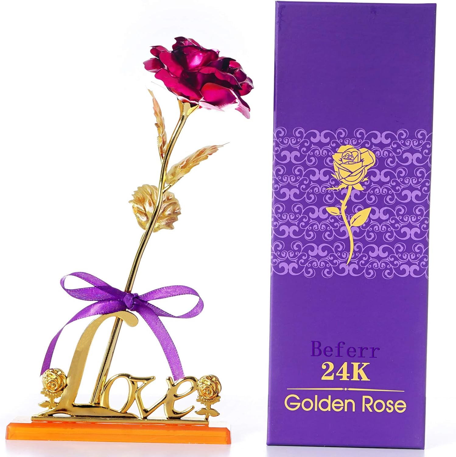 24K Gold Rose for Girlfriend for Wife on The