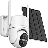 HOSAFE.COM 360&deg; View WiFi Solar Security Cameras Wireless Outdoor | Outdoor Cameras for Home Security, 2K Color Night Vision, Free Cloud Storage, AI Motion Detection, Instant Alert, 2-Way Audio