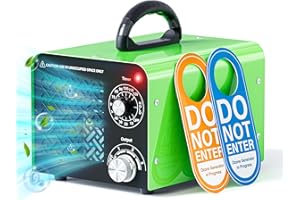 BOWANPHY Ozone Generator 90,000mg, 3-Level Ozone Adjustment and Triple-Layer Ozone Output Board–Ozone Machine for Areas Up to 5,500 sq. ft,Ozone Odor Eliminator for Home, Cars, Rooms, Smoke, and Pet (Green)