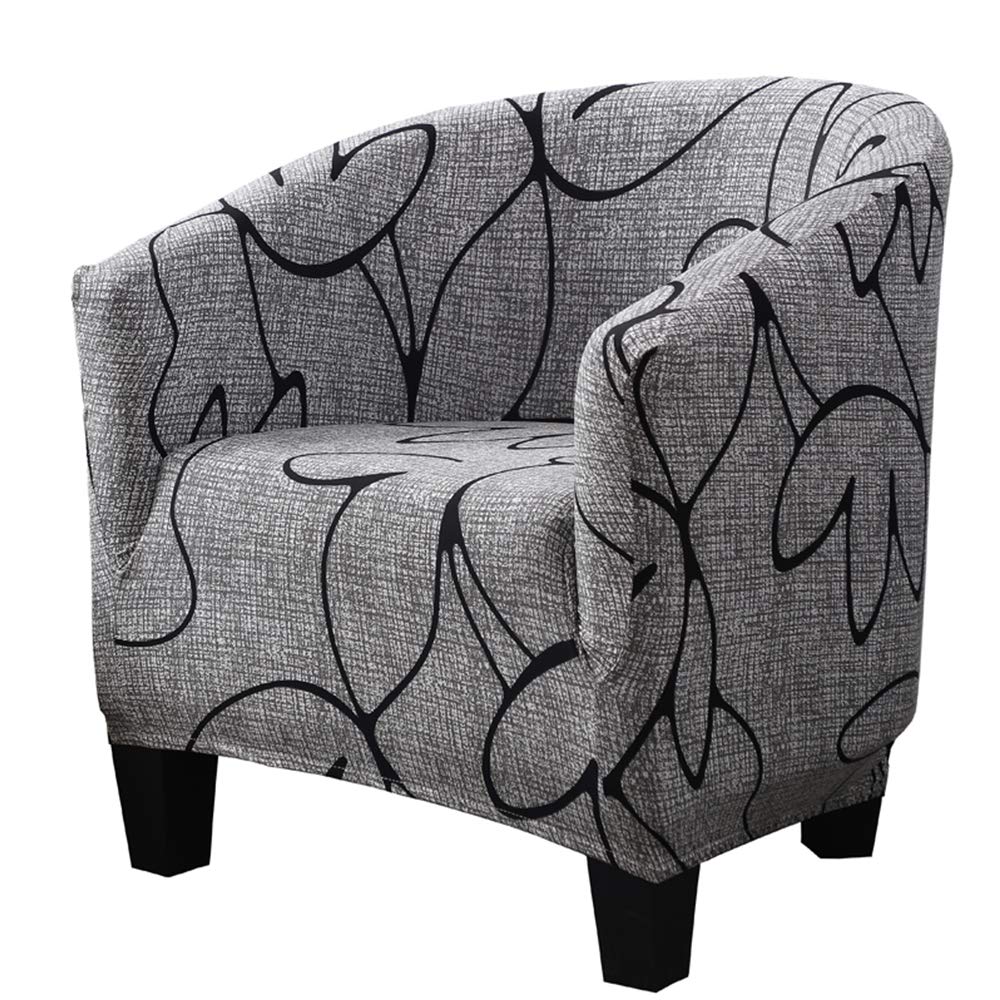 WINS Chesterfield Convertible Chair Cover Stretch Printed Club Chair Cover