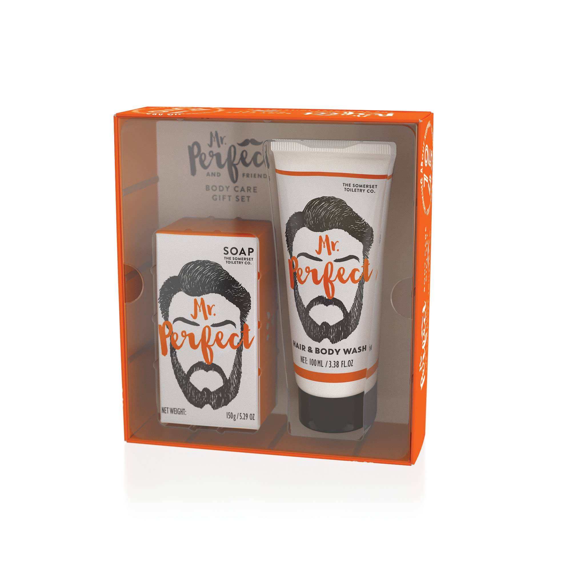 Mr Perfect and Friends Spearmint and Patchouli Gift Set, 150 g x 100 ml