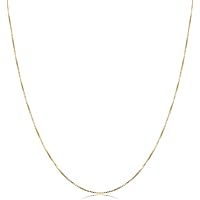 Amazon.com: Kooljewelry 18k Yellow Gold Venetian Box Chain