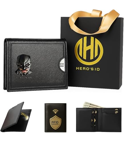 Amazon.com: Leather Bat Wallet - Bifold wallet Man Woman
