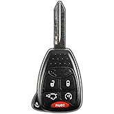 KeylessOption Key Fob Replacement for 2006 2007 2008 2009 2010 2011 2012 2013 2014 Chrysler 200 Aspen Dodge Durango Jeep Cherokee Commander Remote, 5-Button OHT692427AA, Programming Guide Included
