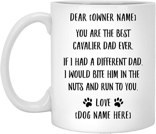 fathers day mug from dog