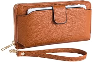 AMNF Women Wristlet Wallet with Cell Phone Holder Zip Around Handbag …