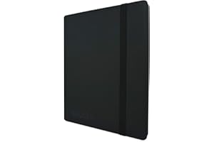 Vault X 9 Pocket Trading Card Strap Binder, 360 Cards, Premium Exo-Tec Album Material, 20 Side-Loading Pages, Folder for Collectible Games, Sports, TCG (Black)