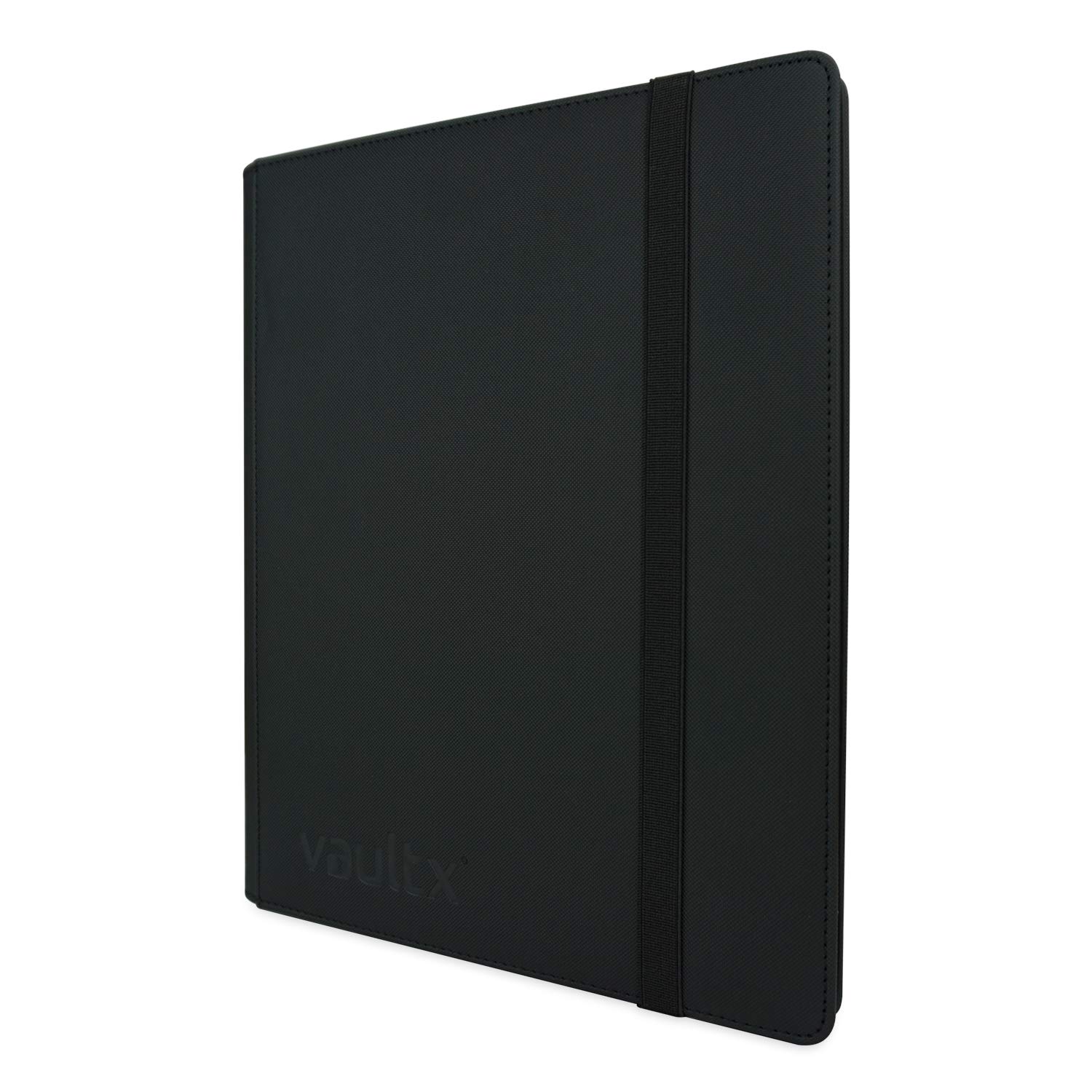 Vault X 9 Pocket Trading Card Strap Binder, 360 Cards, Premium Exo-Tec Album Material, 20 Side-Loading Pages, Folder for Collectible Games, Sports, TCG (Black)