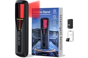 SUNTONY Hidden Camera Detector for Travel 2025 Upgraded Spy Camera Finder, Wireless Signal Scanner for Office/ Car/ Bathroom/ Hotel. Features 5 Sensitivity Levels, 4 Detection Modes and 25 Hour Battery Life