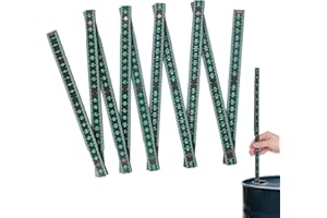 lasuroa Portable 10-Fold Oil Tank Gauge Measuring Stick 78" (2m), Durable Wooden Fuel Tank Dipstick Folding Stick Ruler for C