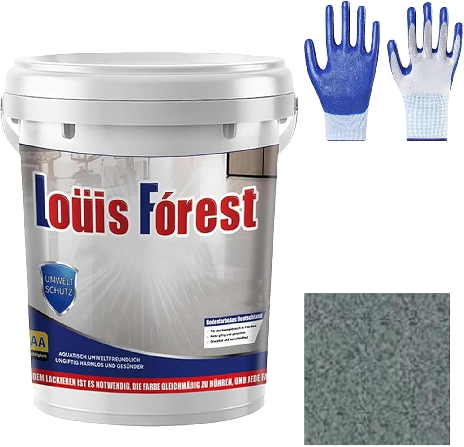 2026 NEW Epoxy Floor Paint,Epoxy Colored Sand Floor Paint 352Oz, High-gloss Marble Effect Coating, Garage Floors Painting, Covers Approximately 60 to 68 Sq Ft (Grey-3,17oz/0.5kg)