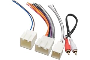 RED WOLF Radio Wiring Harness w/RCA Plug Fit for Ford 2000-2005 Explorer, 1998-2003 Mercury, Lincoln 1999-2003 Navigator Install Aftermarket Stereo AMP/Amplifier CD Player Cable Premium Sound System