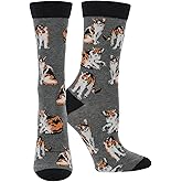 WHD Calico Cat Crew Socks for Men & Women | Gift for Cat Lovers, Cute Pet Socks