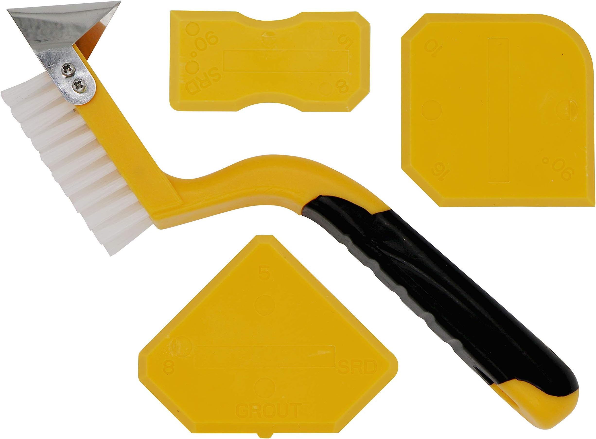 Thorani I Grooving Tool I Complete Set: Joint Brush with Joint Scraper and Joint Smoother I Perfect for Bathroom, Kitchen, Sanitary Facilities