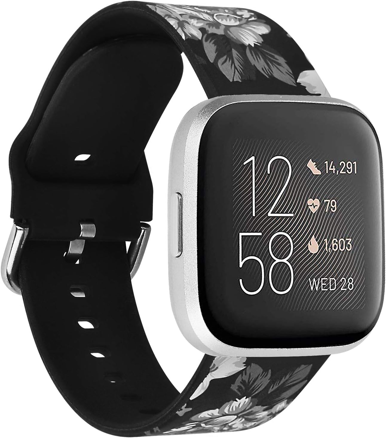 floral fitbit versa band