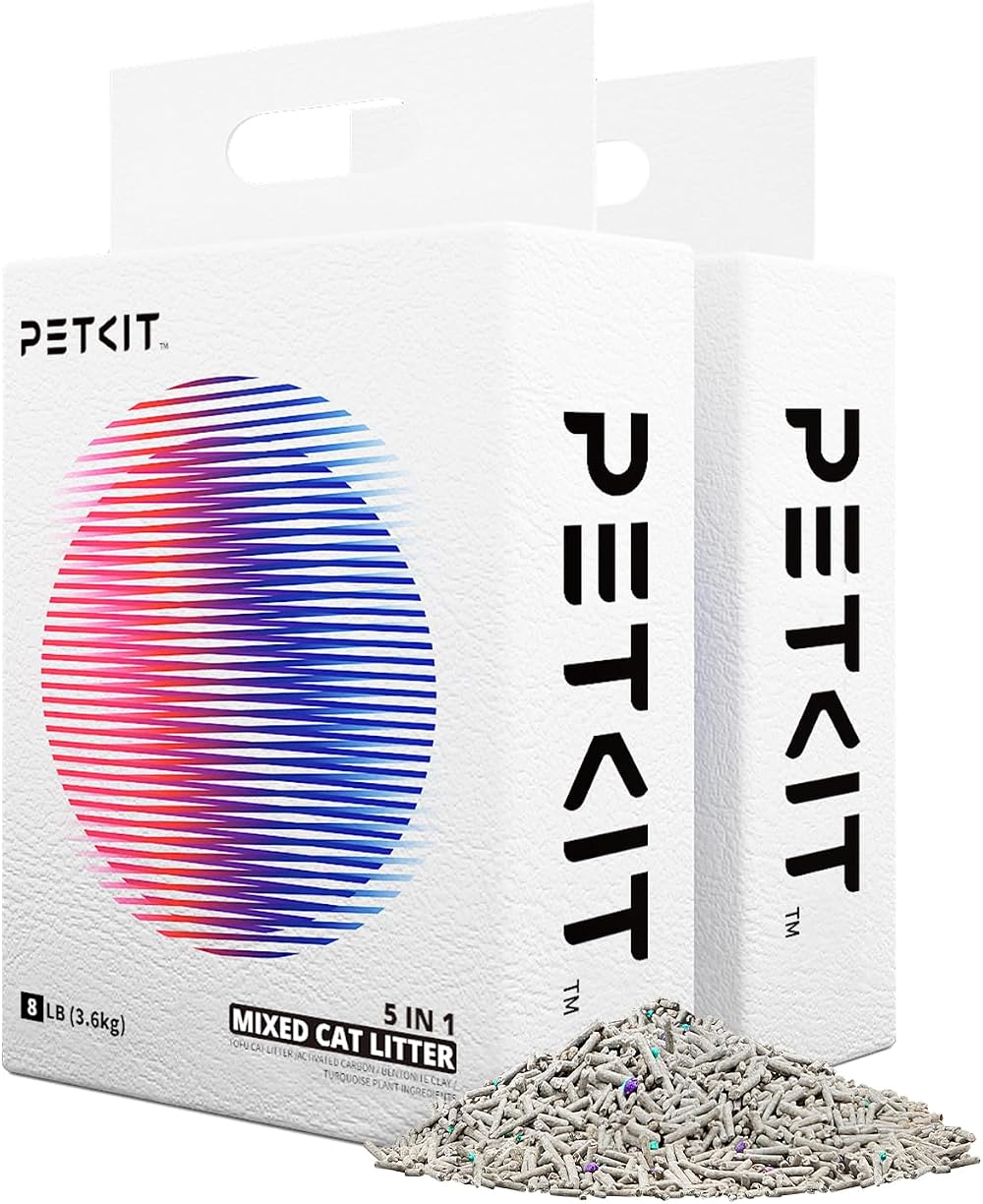 PETKIT Premium Clumping Cat Litter 14L 5 in 1 Mix Multi-Cat Low Dust