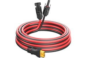 Solar Panel to XT60 Charging Cable(12AWG 3ft), Gonifeto Solar to XT60 Extension Wire for Ecoflow Generator, Solar Connector to Injection Molding XT60 Charging Cord for Portable Power Station